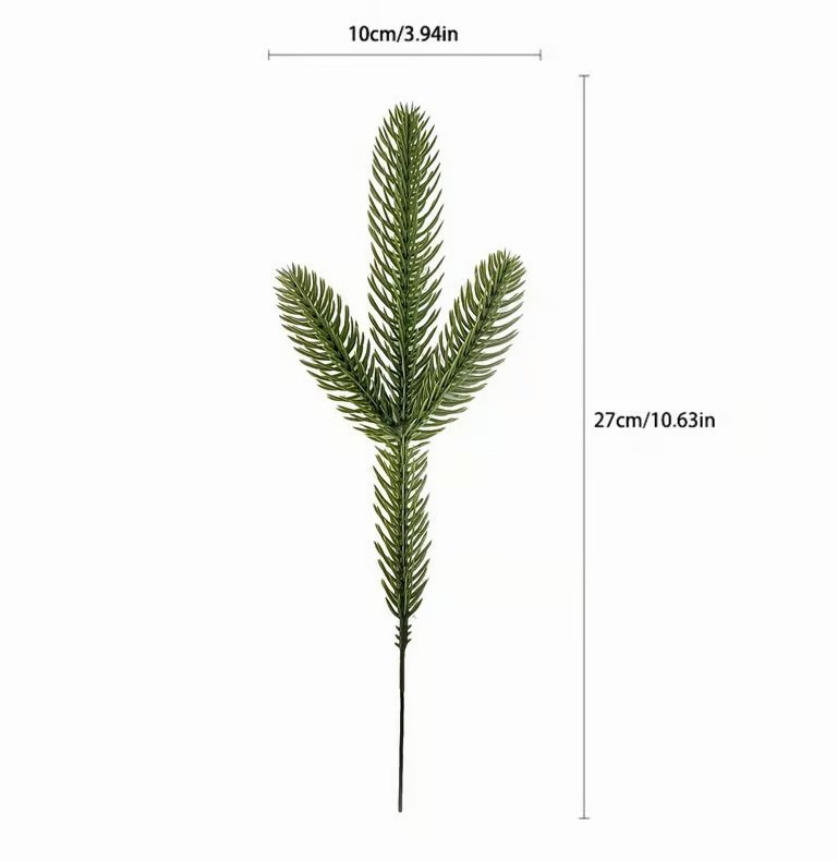 Artificial Pine Pick with Size Information for Christmas Craft Projects