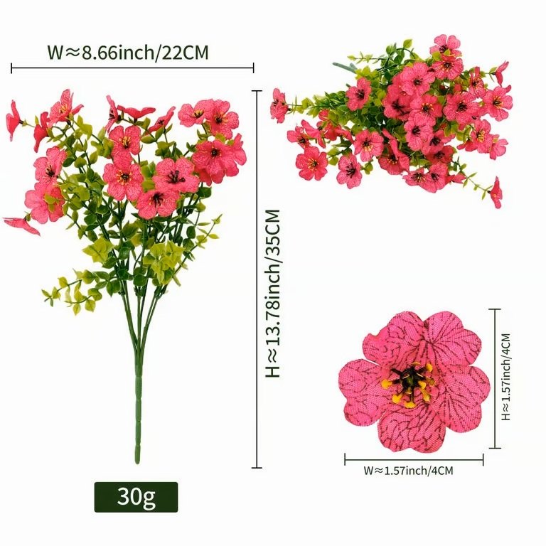 Pink Artificial Cosmos Flower Bush for Wedding Arrangements