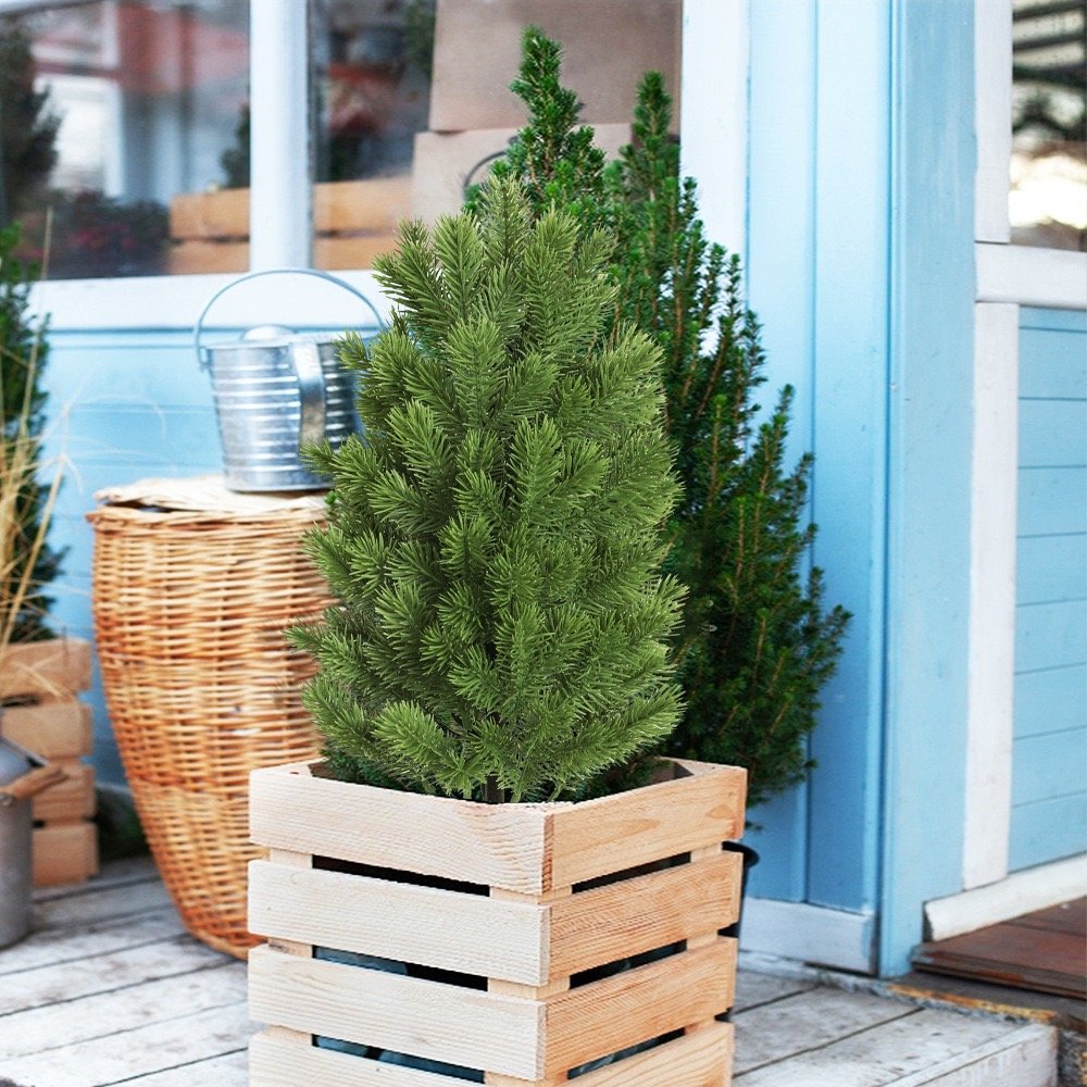 Artificial Pine Tree Stake for Porch and Outdoor Seasonal Displays