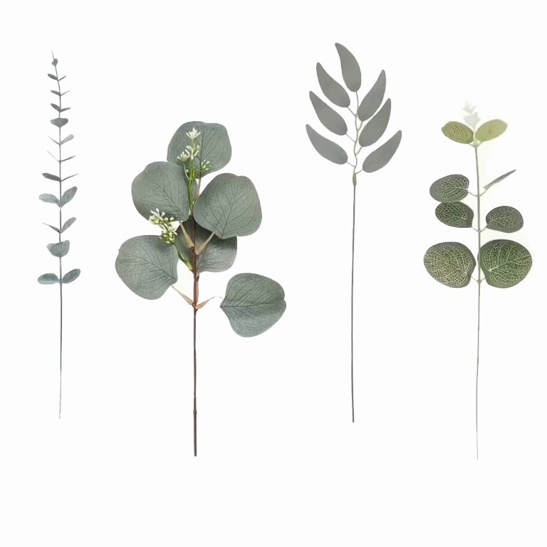 Mixed Style Artificial Eucalyptus Stems Set