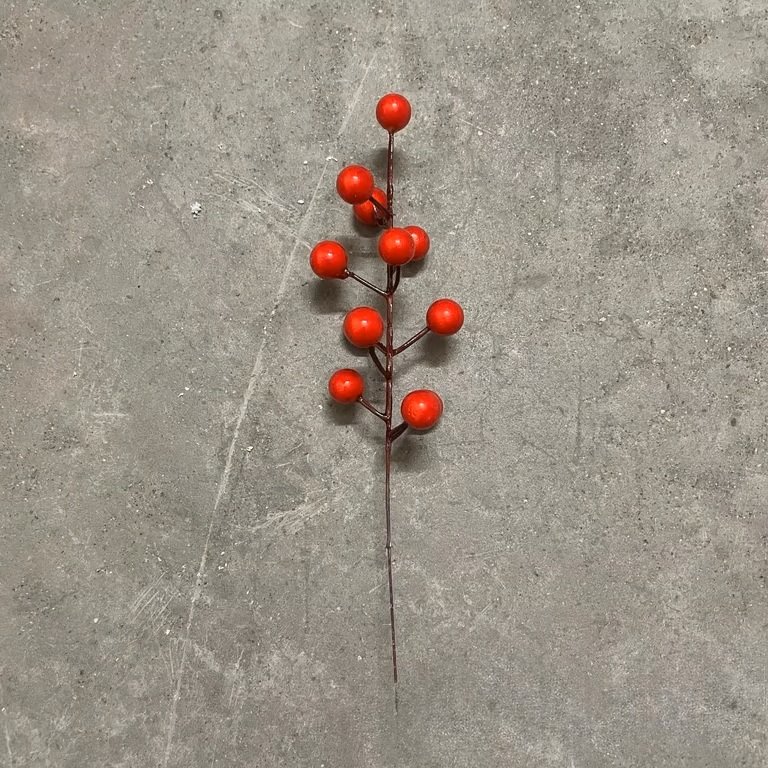 Artificial Red Berry Pick for Holiday and Winter Decoration