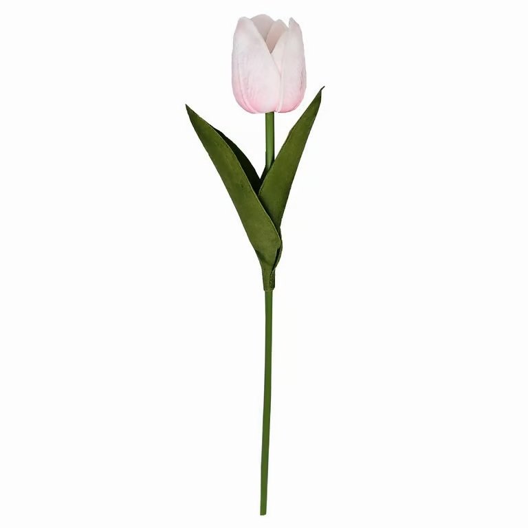Wholesale light pink real touch PU tulip stem – faux tulip flower for home decoration and spring floral displays