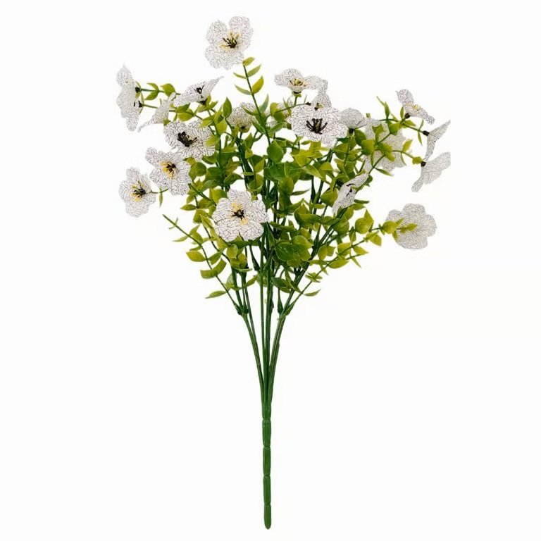 White Artificial Cosmos Flower Bush for Floral Arrangements