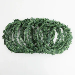 Multiple coils of artificial 7.5 m leaf garland