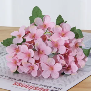 Pink artificial Apricot Blossom Flower Bush, 31 cm