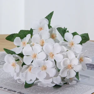 White artificial Apricot Blossom Flower Bush, 31 cm