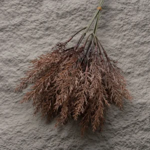 Close-up of brown artificial astilbe bush