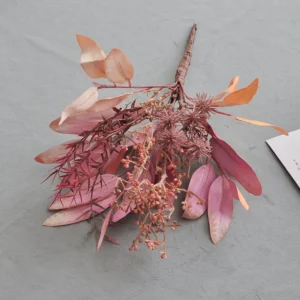 Alternate view of artificial autumn eucalyptus berry bush