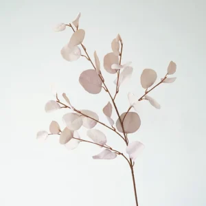 Blush White artificial autumn eucalyptus branch