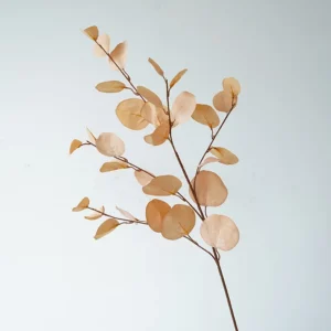 Champagne artificial autumn eucalyptus branch