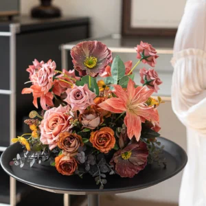 Artificial Autumn Mixed Flower Table Arrangement Collection displayed for decorative use
