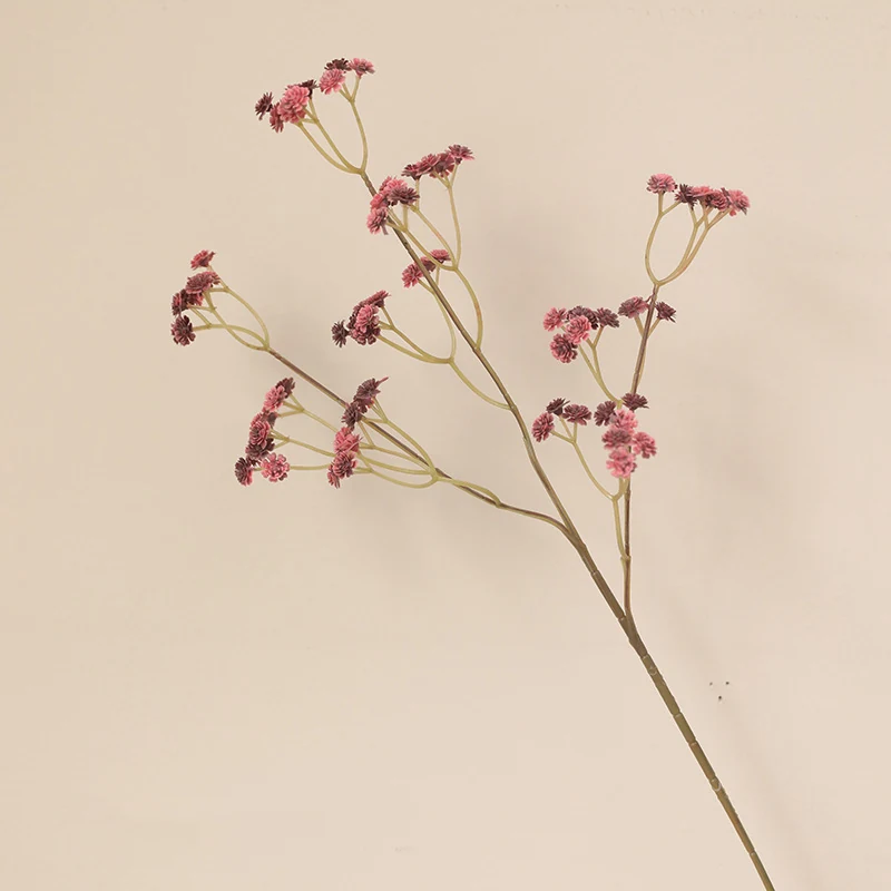 Burgundy artificial baby's breath spray