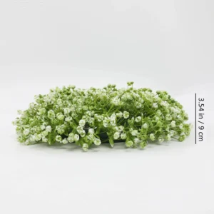 Side depth diagram for artificial baby's breath wreath, 9 cm