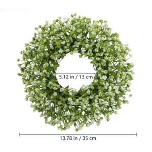Size diagram for 35 cm artificial baby's breath wreath
