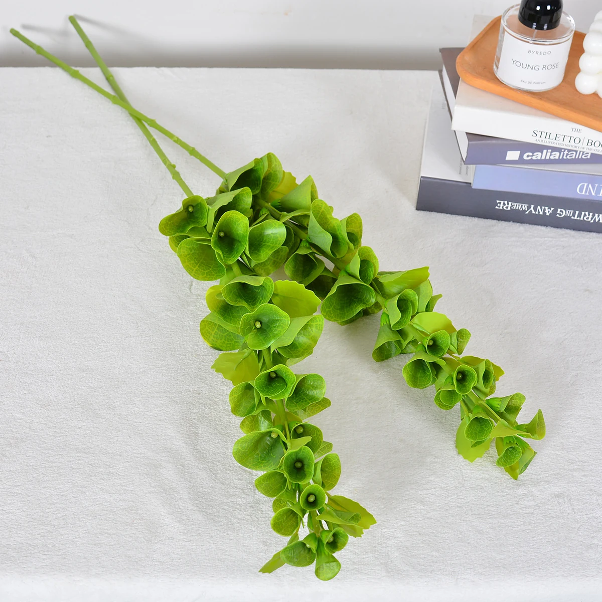 Artificial Bells of Ireland Stem shown in dense bloom application