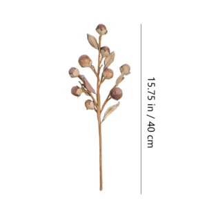 Alternate view of beige brown size 40cm artificial berry branch