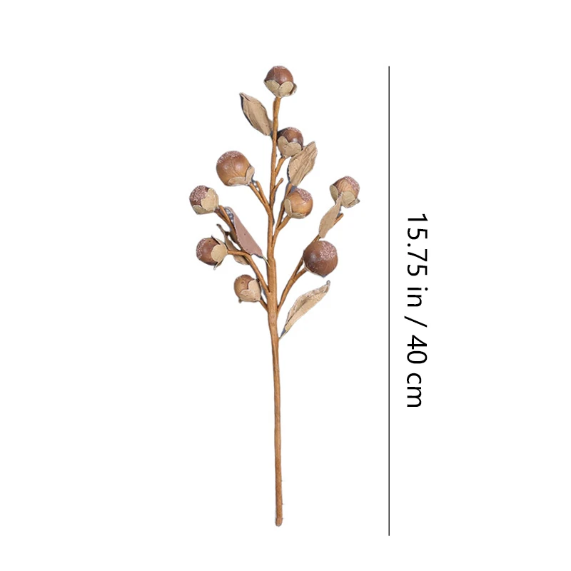 Alternate view of beige brown size 40cm artificial berry branch