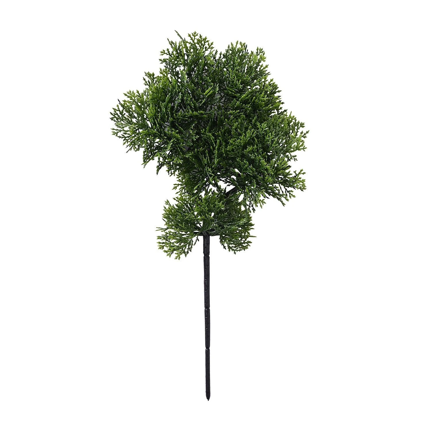 Dark green dense-cluster artificial bonsai stem, 35.5 cm