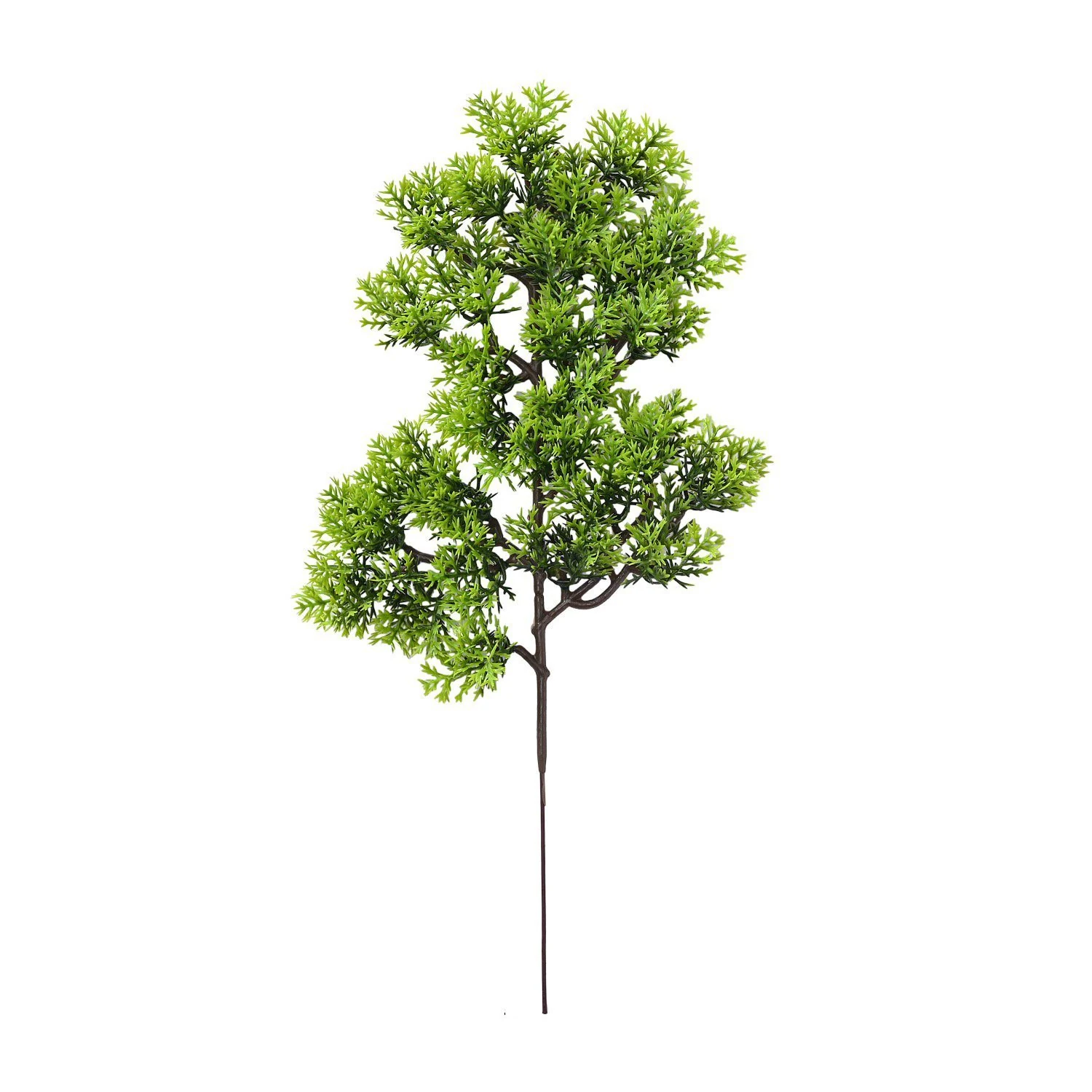 Green open-canopy artificial bonsai stem, 33 cm