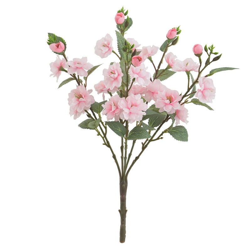 Pink artificial Camellia Flower Branch, 46 cm