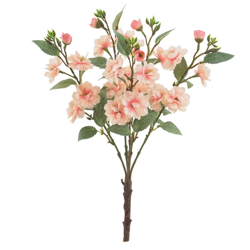 Rose Pink artificial Camellia Flower Branch, 46 cm