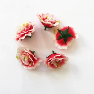 Blush White artificial Camellia Flower Head, 7 cm