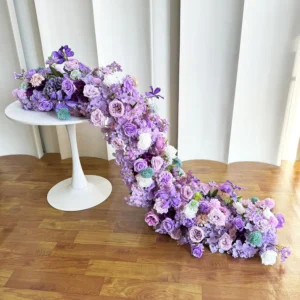 Lavender Rose artificial cascading wedding table flower arrangement collection