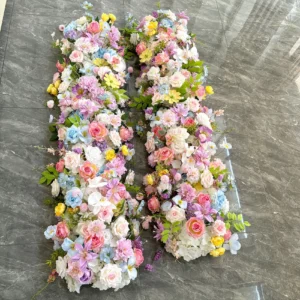 Available styles for artificial cascading wedding table flower arrangement collection