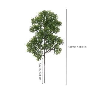 Size diagram showing 33 cm total height and 12.5 cm lower stem of artificial cedar spray