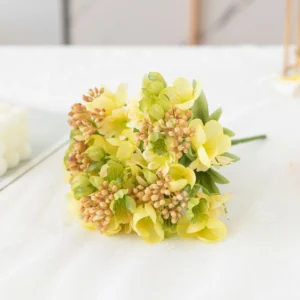 Yellow Green artificial cherry blossom bush
