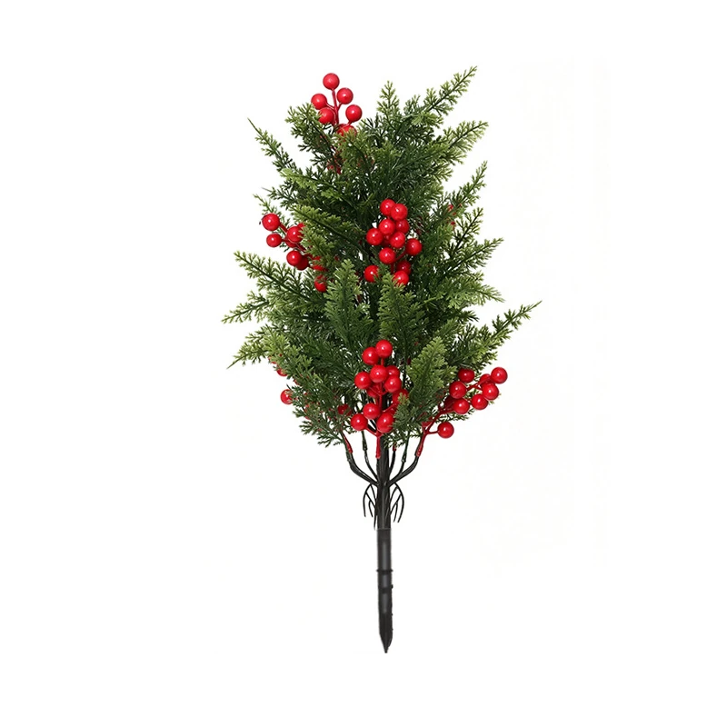 berry cypress artificial christmas greenery ground stake collection