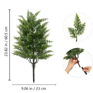 Size diagram for fir artificial christmas greenery ground stake collection