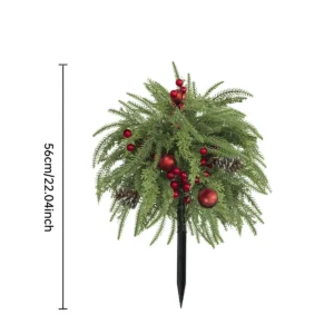 berry pine artificial christmas pine ground stake