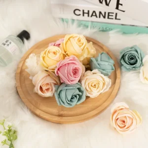 Artificial Classic Rose Flower Head arranged for decorative display