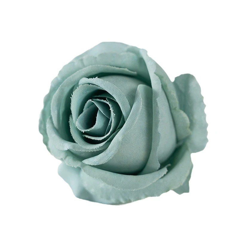 Blue artificial Classic Rose Flower Head, 5 cm
