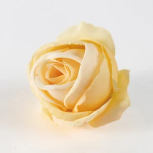 Yellow artificial Classic Rose Flower Head, 5 cm