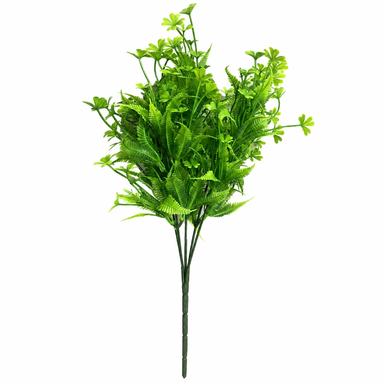 Artificial Clover and Fern Greenery Bush, 38 cm