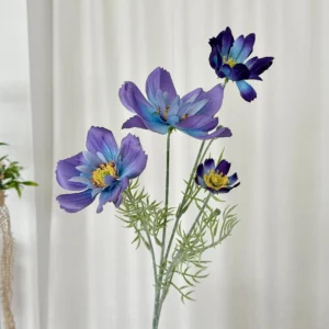 purple artificial cosmos flower spray