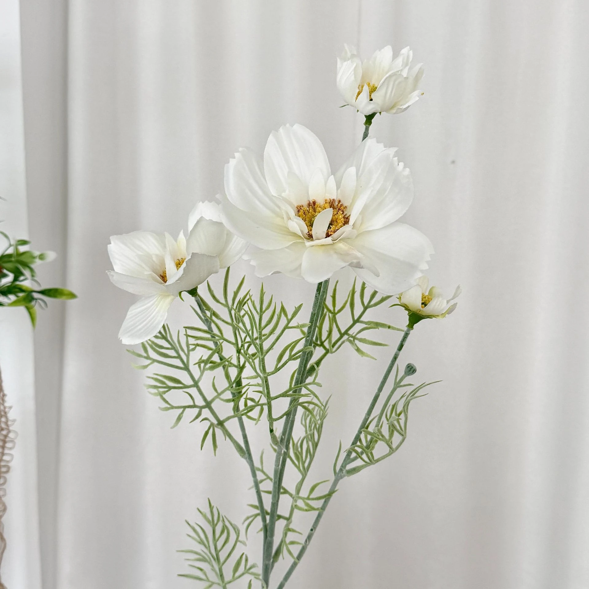 white artificial cosmos flower spray