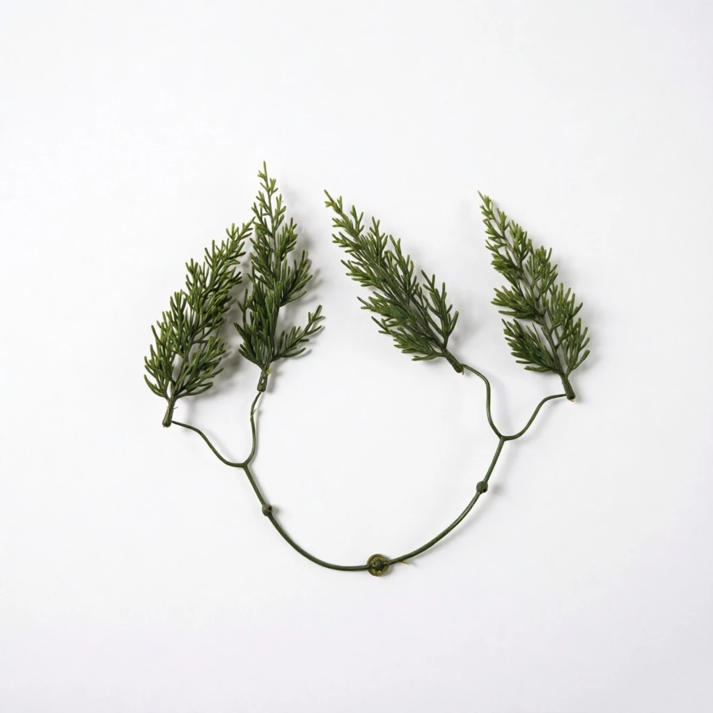 Close-up of artificial Cypress Leaf Pick branching