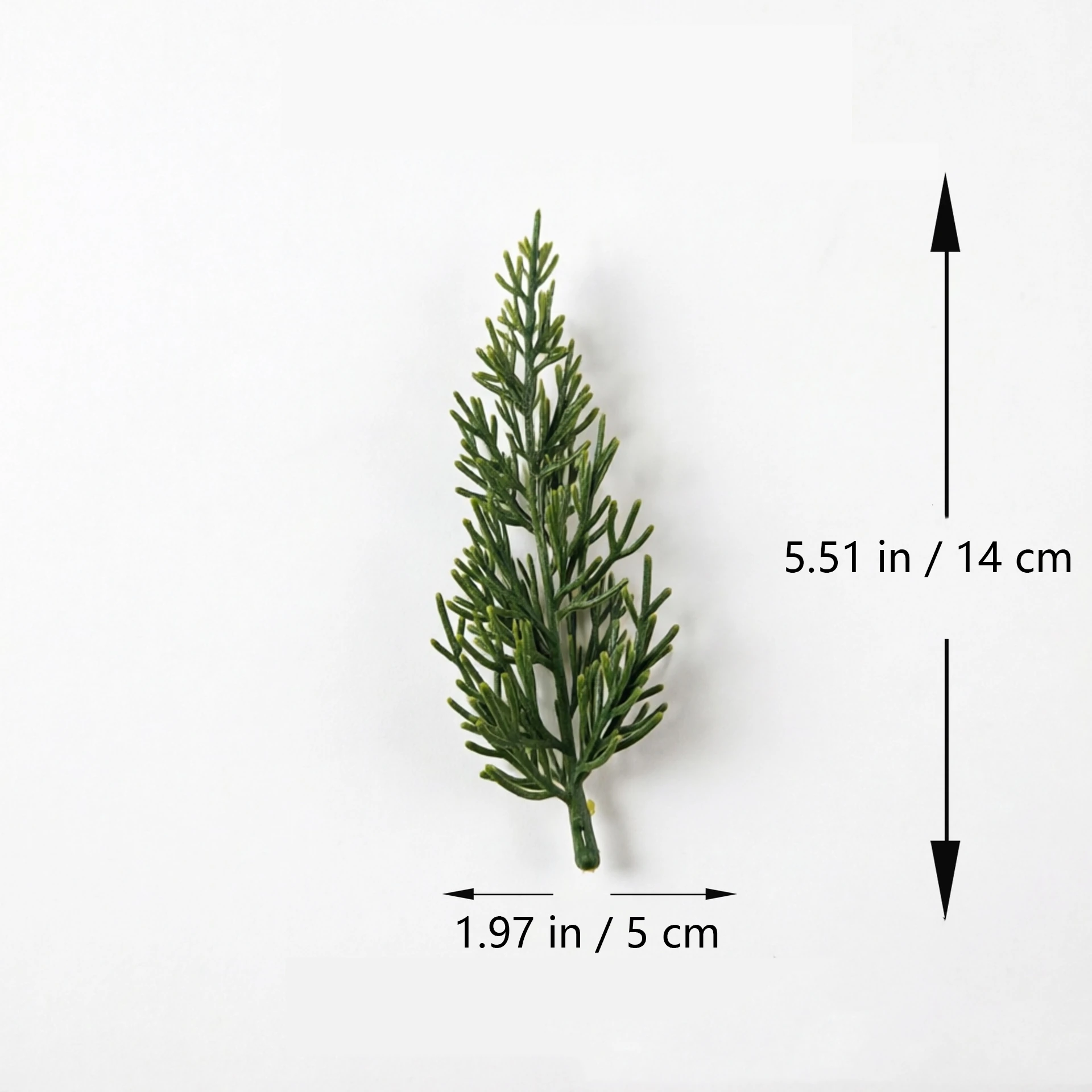 Specification diagram for artificial Cypress Leaf Pick