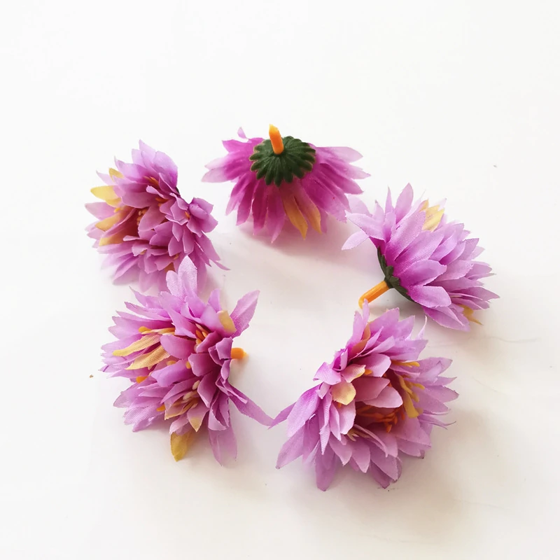 Purple artificial Dahlia Flower Head, 5 cm