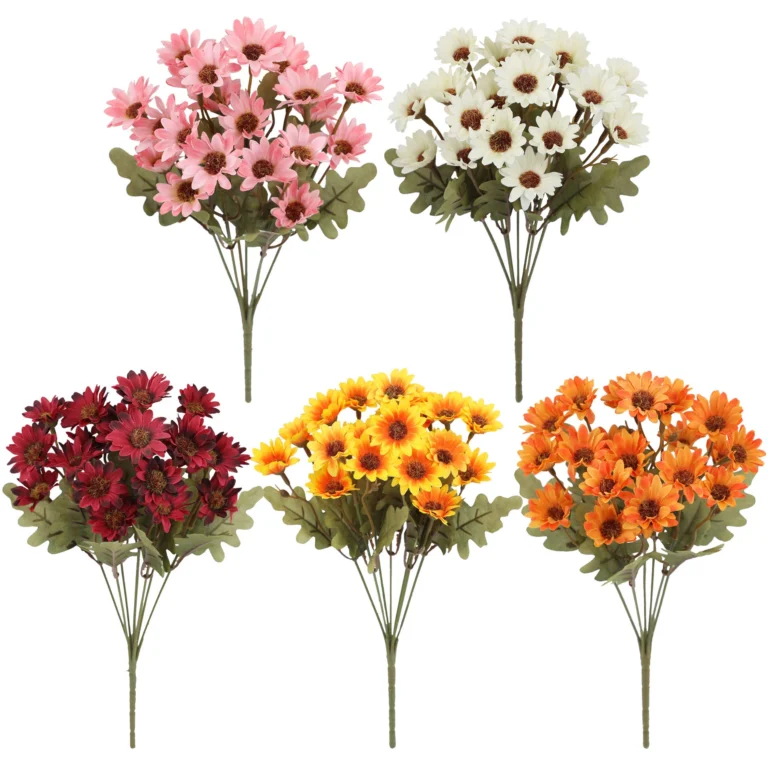 Artificial Dark-Center Daisy Flower Bush