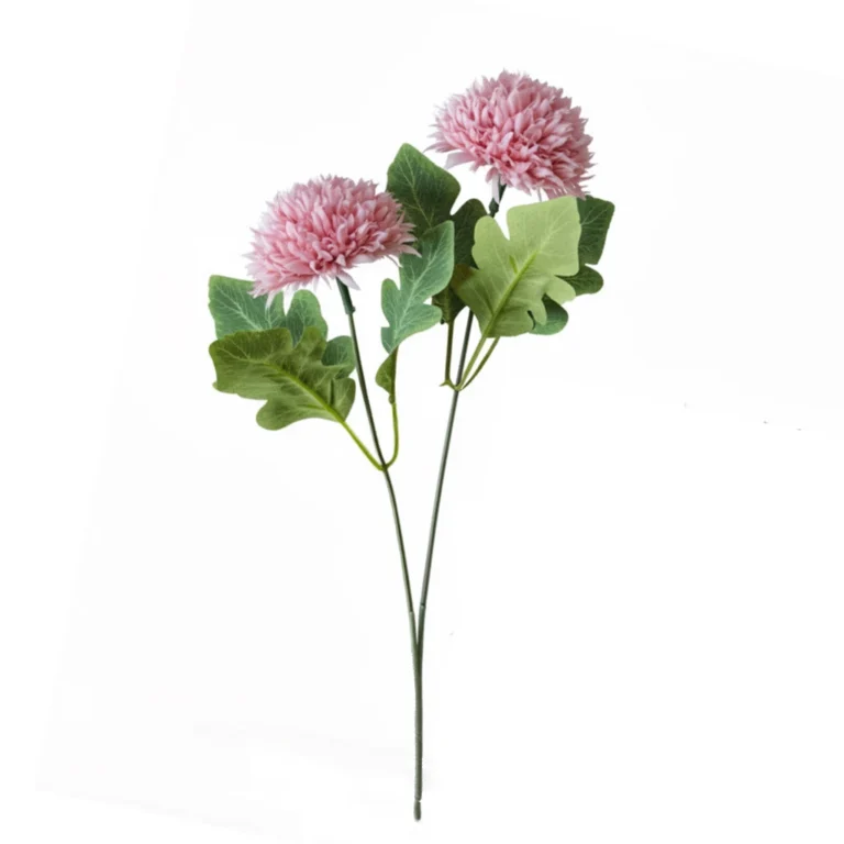 Pompon artificiel à double tête Chrysanthemum