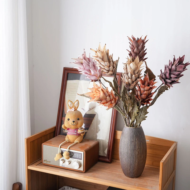 Available colors for artificial dried king protea stem