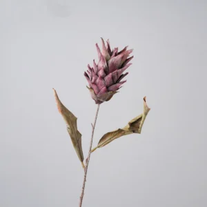 Dusty Rose artificial dried king protea stem