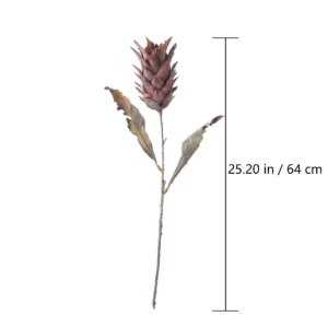 Alternate view of purple size 64cm artificial dried king protea stem