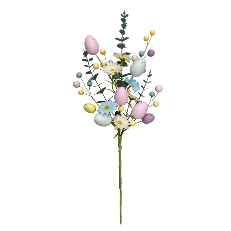 Artificial Easter Egg Eucalyptus Flower Pick