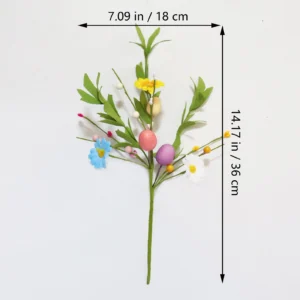 Size diagram for artificial easter egg flower pick, 36cm