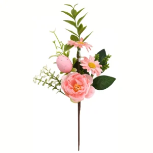 Artificial Easter Egg Rose Flower Pick